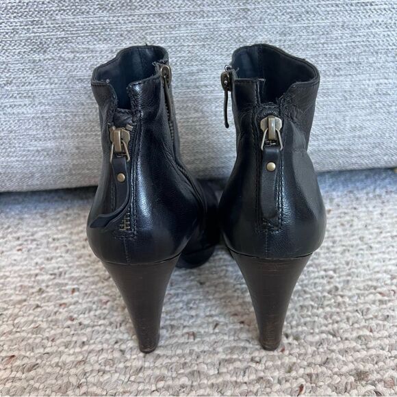 Paul Green black leather high heel booties - Picture 8 of 11